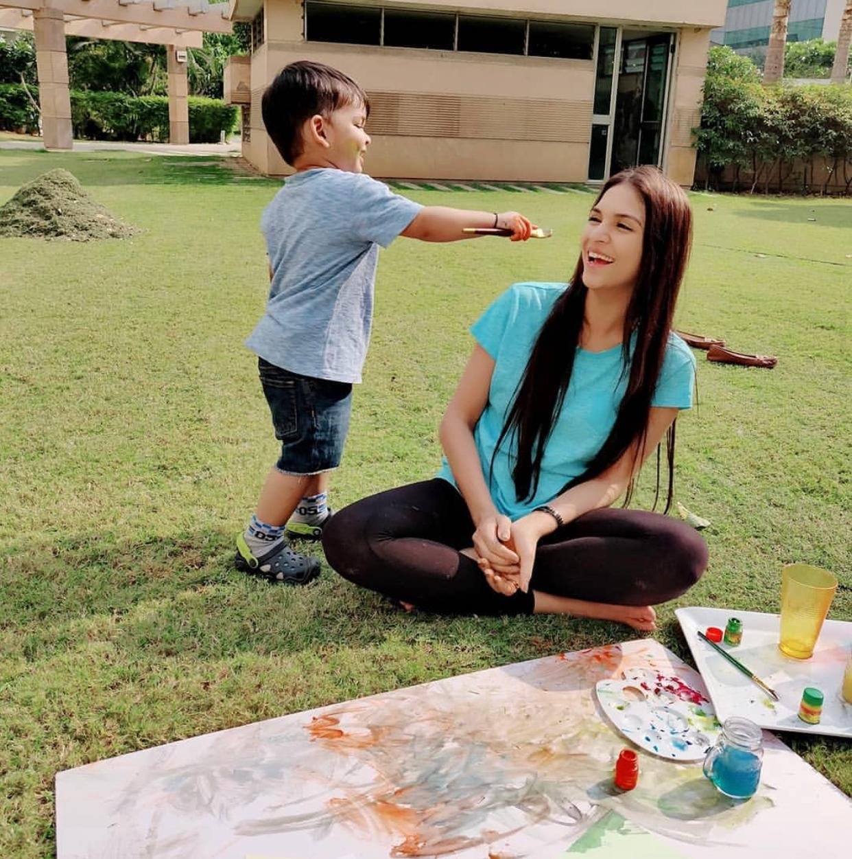 Painting in the sun